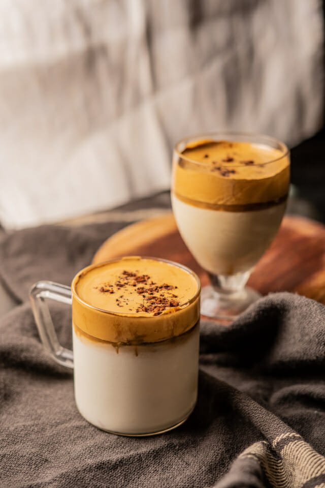 two turmeric lattes