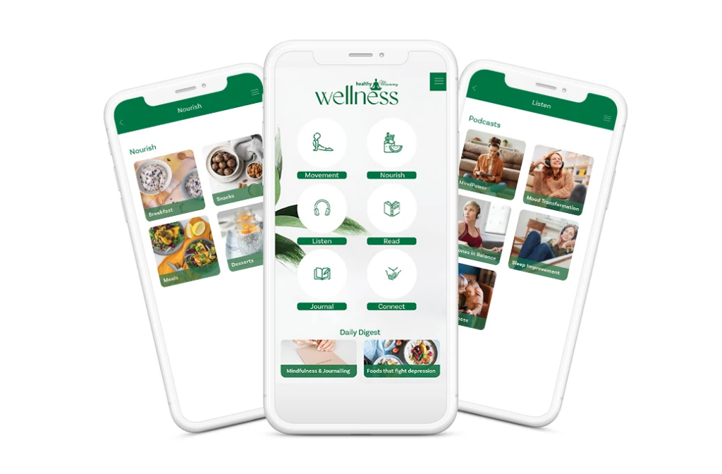 wellness app on mobile