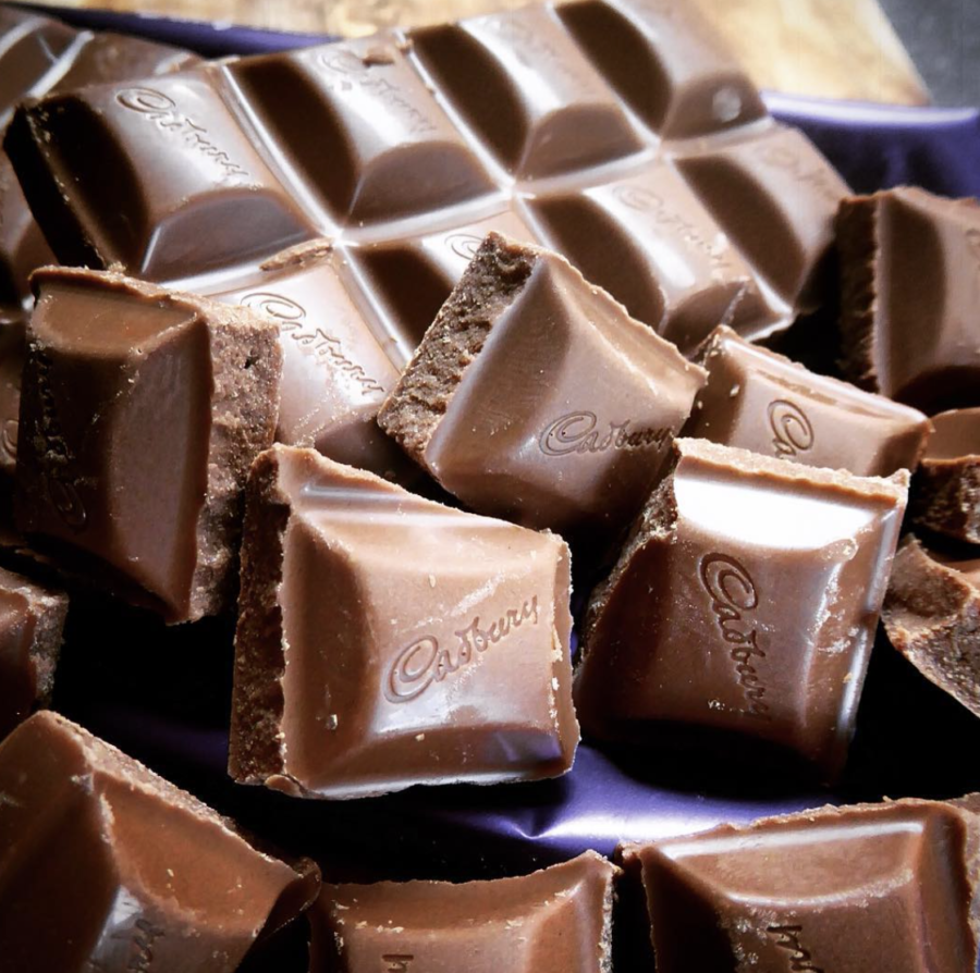 Image of small blocks of chocolate, which is a food for period pain