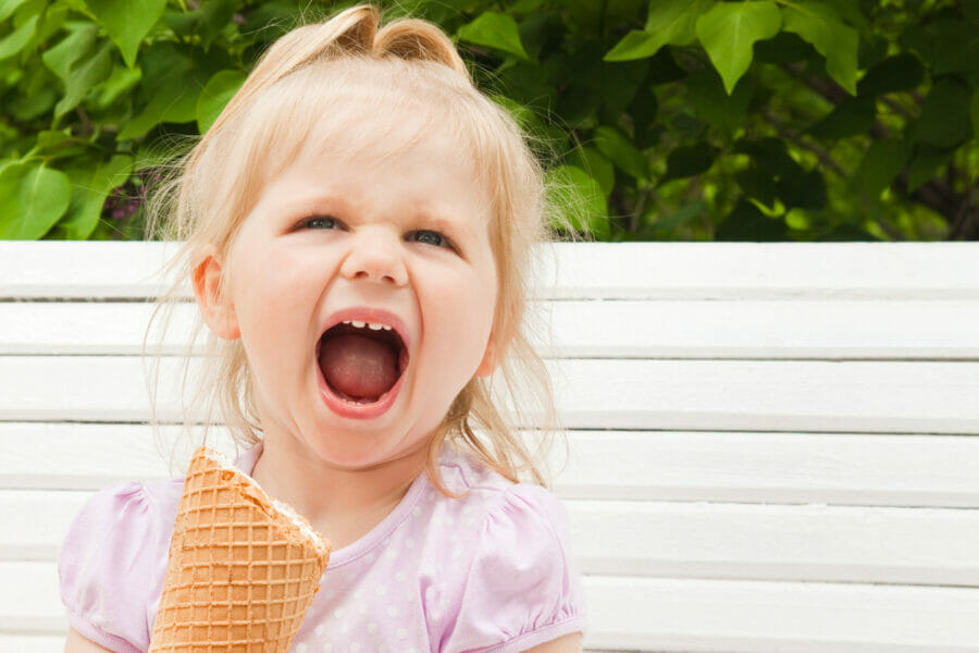 Baby with ice cream